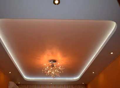 двухуровневый натяжной потолок